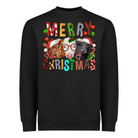 Black Merry christmas calfs Heavyweight Sweatshirt - FaDigitalArtStudio