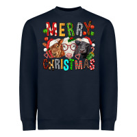Navy Merry christmas calfs Heavyweight Sweatshirt - FaDigitalArtStudio