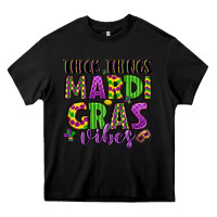 Black thick things mardi gras vibes Heavy Core Tee - LillyAllenDesigns