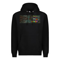 Black trick rawr treat 11 oz mug Premium Hoodie - BundleAndBundleShop