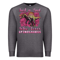 Charcoal Heather just a girl who loves baby spinosaurus Premium Sweatshirt - Artiststas