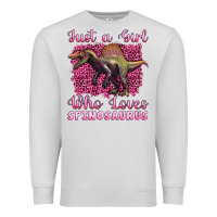 Dove Grey just a girl who loves baby spinosaurus Premium Sweatshirt - Artiststas