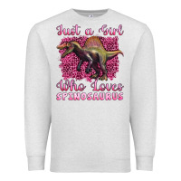 Oatmeal Heather just a girl who loves baby spinosaurus Premium Sweatshirt - Artiststas