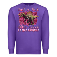 Purple just a girl who loves baby spinosaurus Premium Sweatshirt - Artiststas