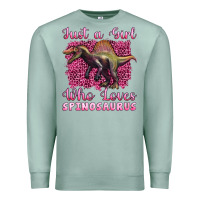 Seafoam just a girl who loves baby spinosaurus Premium Sweatshirt - Artiststas