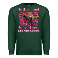Sports Green just a girl who loves baby spinosaurus Premium Sweatshirt - Artiststas