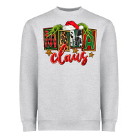 Heather Grey Christmas mama Claus Heavyweight Sweatshirt - FaDigitalArtStudio