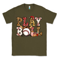 Army Green baseball play ball Classic Tee - Jasminsmagicworld