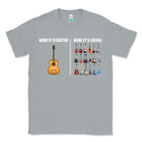 Heather Grey Guitars How it Started How It's Going Guitar Players Funny Classic Tee - minhPixels