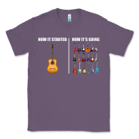 Lavender Guitars How it Started How It's Going Guitar Players Funny Classic Tee - minhPixels