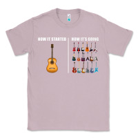 Lilac Guitars How it Started How It's Going Guitar Players Funny Classic Tee - minhPixels