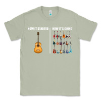 Matcha Guitars How it Started How It's Going Guitar Players Funny Classic Tee - minhPixels