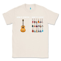 Natural Guitars How it Started How It's Going Guitar Players Funny Classic Tee - minhPixels