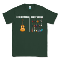 Guitars How It Started How It's Going Guitar Players Funny Classic Tee | Teevron