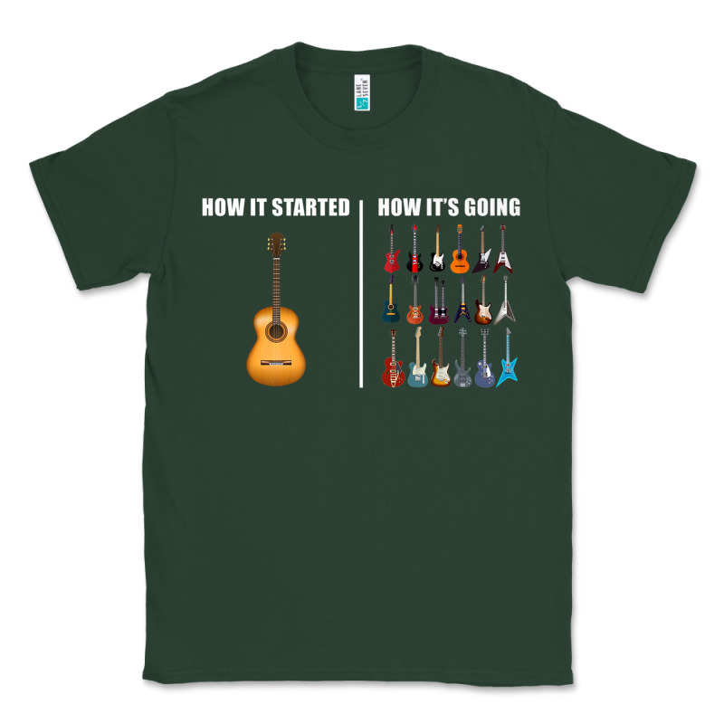 Guitars How It Started How It's Going Guitar Players Funny Classic Tee by minhPixels | Teevron