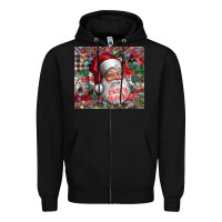 Black merry christmas Zipper Hoodie - CowhideDigitalArt