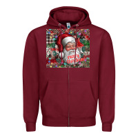 Burgundy merry christmas Zipper Hoodie - CowhideDigitalArt