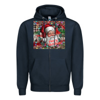 Navy merry christmas Zipper Hoodie - CowhideDigitalArt