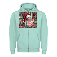Seafoam merry christmas Zipper Hoodie - CowhideDigitalArt