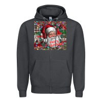 Smoke merry christmas Zipper Hoodie - CowhideDigitalArt