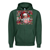 Sports Green merry christmas Zipper Hoodie - CowhideDigitalArt