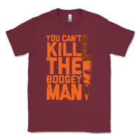Burgundy oogeyman halloween horror distressed quote orange Classic Tee - minhPixels
