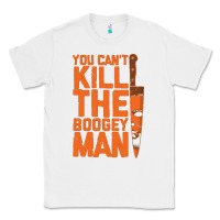 White oogeyman halloween horror distressed quote orange Classic Tee - minhPixels