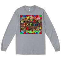 Heather Grey Be kind Long Sleeve Tee - CowGirlArtShop