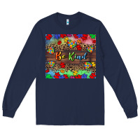 Navy Be kind Long Sleeve Tee - CowGirlArtShop