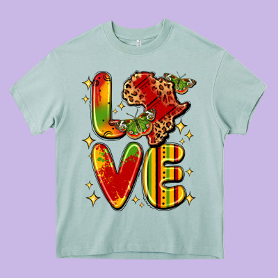 Love Juneteenth Heavy Core Tee Designed By Lillyallendesigns