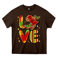 Chocolate Brown love juneteenth Heavy Core Tee - LillyAllenDesigns