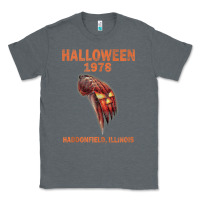 Charcoal Heather Halloween 1978 Holiday Spooky Myers Pumpkin Haddonfield Classic Tee - minhPixels