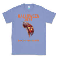 Colony Blue Halloween 1978 Holiday Spooky Myers Pumpkin Haddonfield Classic Tee - minhPixels