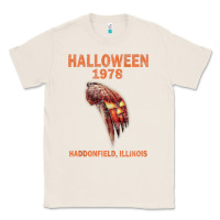 Natural Halloween 1978 Holiday Spooky Myers Pumpkin Haddonfield Classic Tee - minhPixels