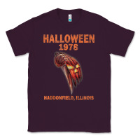 Plum Halloween 1978 Holiday Spooky Myers Pumpkin Haddonfield Classic Tee - minhPixels