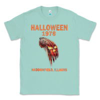 Seafoam Halloween 1978 Holiday Spooky Myers Pumpkin Haddonfield Classic Tee - minhPixels