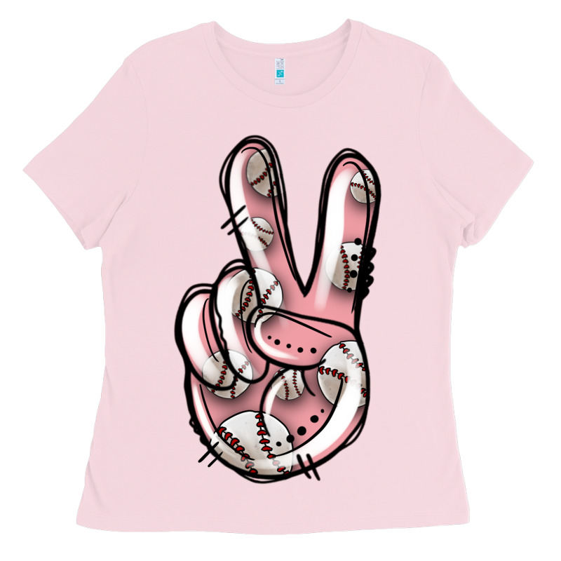 Baseball Peace Sign Ladies Tee by Jasminsmagicworld | Teevron