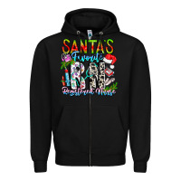 Black Santa's Favorite RN Registered Nurse Zipper Hoodie - CowhideDigitalArt