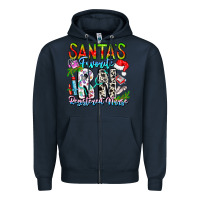 Navy Santa's Favorite RN Registered Nurse Zipper Hoodie - CowhideDigitalArt