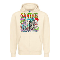 Sandshell Santa's Favorite RN Registered Nurse Zipper Hoodie - CowhideDigitalArt