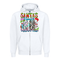 White Santa's Favorite RN Registered Nurse Zipper Hoodie - CowhideDigitalArt