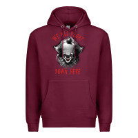 Burgundy It Movie Pennywise We All Float Down Here Premium Hoodie - minhPixels