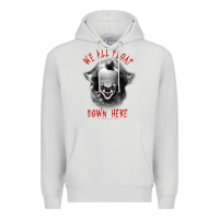 Dove Grey It Movie Pennywise We All Float Down Here Premium Hoodie - minhPixels