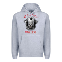 Heather Grey It Movie Pennywise We All Float Down Here Premium Hoodie - minhPixels