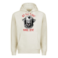Oatmeal Heather It Movie Pennywise We All Float Down Here Premium Hoodie - minhPixels