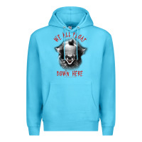 Ocean Blue It Movie Pennywise We All Float Down Here Premium Hoodie - minhPixels