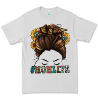 Dove Grey mom life messy bun Premium Tee - Jasminsmagicworld
