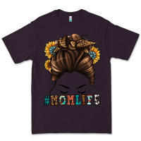 Plum mom life messy bun Premium Tee - Jasminsmagicworld