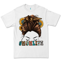White mom life messy bun Premium Tee - Jasminsmagicworld