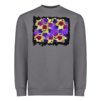 Storm halloween bat and roses background Heavyweight Sweatshirt - BundleAndBundleShop